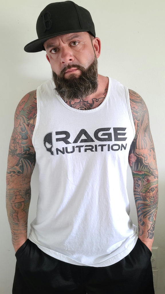 Rage Nutrition 2nd Edition Men's Tank White